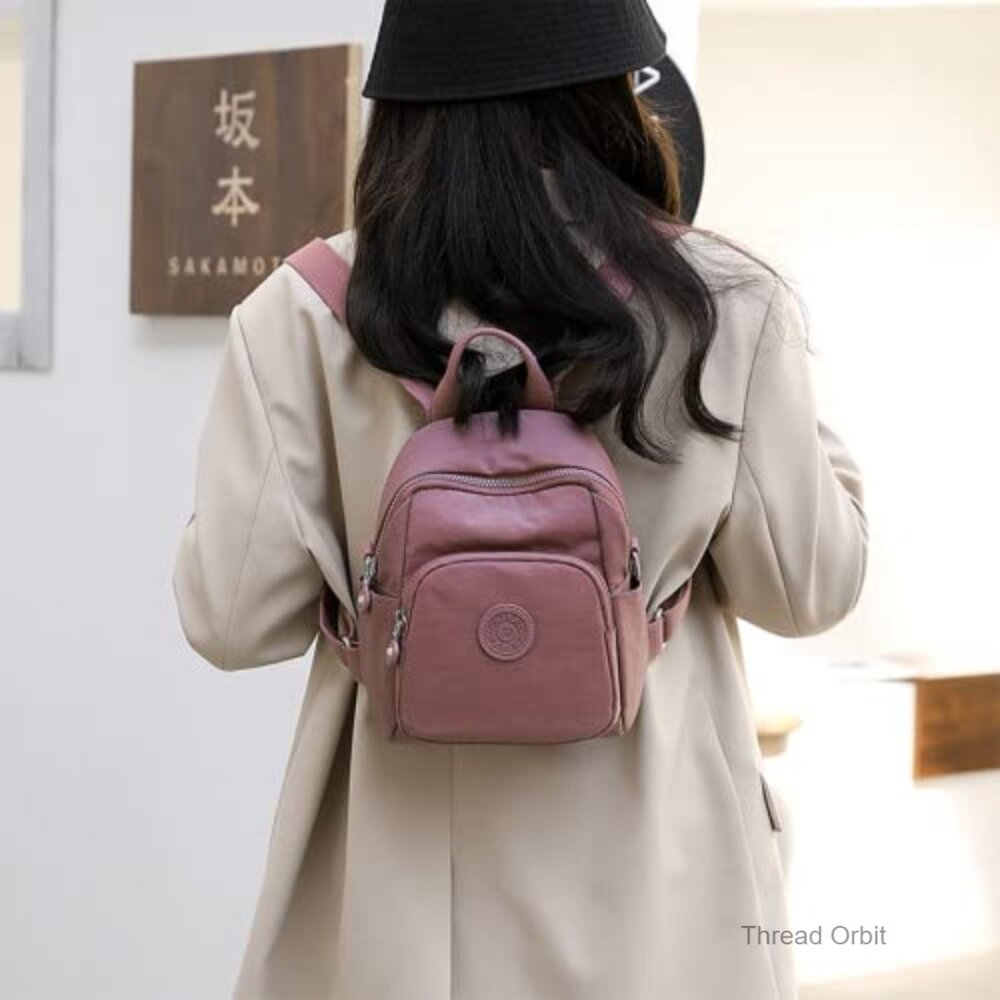 Mini Nylon Backpack Waterproof Daypack Crossbody … - image 2